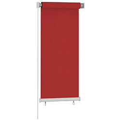 vidaXL Store roulant d'extérieur 60x140 cm Rouge PEHD