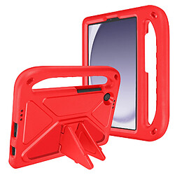 Avizar Coque Antichoc Enfant pour Samsung Tab A9 avec Poignée et Support Rouge