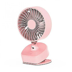 Mini Ventilateur Portable Clip Sur Ventilateur De Table Ventilateur De Bureau Rechargeable Usb Rotation à 360 Degrés (rose)