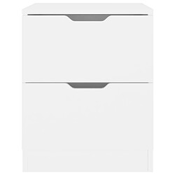 Avis vidaXL Tables de chevet 2 pcs blanc 40x40x50 cm bois d’ingénierie