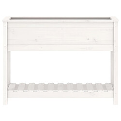 Acheter vidaXL Jardinière et étagère Blanc 111,5x34,5x81 cm Bois massif de pin