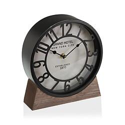 Horloge de table Noir Bois MDF (Ø 20 cm)