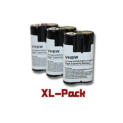 Vhbw 3 batteries 2000mAh (2.4V) appareil photo Kodak Easyshare C300, C310, C315, C330, C340, C360, C433, C503, C530, C533, C603, C613, C643 remplace KAA2HR