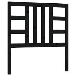 Maison Chic Tête de lit scandinave pour lit adulte,Meuble de chambre Noir 106x4x100 cm Bois massif de pin -MN76028