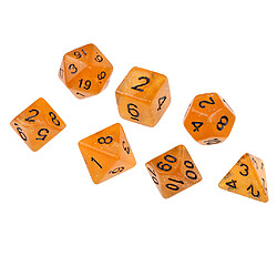 7 pièces polyédrique jeu de dés d6 d8 d10 d12 d20 jeux de société jouet cadeau orange