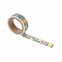 Paris Prix Ruban Masking Tape Pois 5M Multicolore