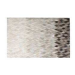 Acheter Beliani Tapis en cuir blanc et gris 140 x 200 cm MALDAN