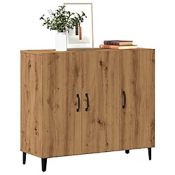 Avis vidaXL Buffet chêne artisanal 90x34x80 cm bois d'ingénierie