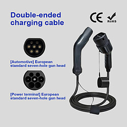 Avis Câble de Charge EV Voiture Électrique 3,5KW 16A Type 2 FERRASTAR-Noir avec Sac Cadeau