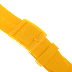 Acheter Bracelets de montre en caoutchouc de silicone de 19 mm imperméables jaune soleil