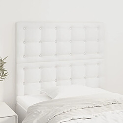 vidaXL Têtes de lit 2 pcs Blanc 100x5x78/88 cm Similicuir