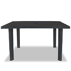 vidaXL Table de jardin Anthracite 126 x 76 x 72 cm Plastique