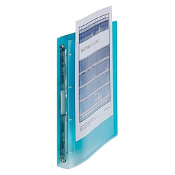 Avis Classeur 4 anneaux plastique Viquel A4 personnalisable dos 3,5 cm bleu translucide