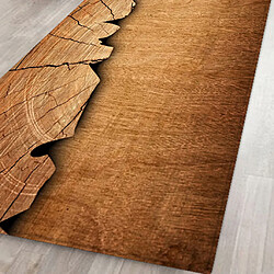 Avis Couverture De Texture En Bois De Tapis De Sol En Polyester Imprimé Numérique 3D Marron 40x120cm