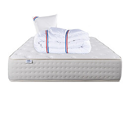 LUXURY LITERIE Matelas 90x190 cm, Purlux, 26cm, latex, indépendance du couchage, face été/hiver + Oreiller + Couette