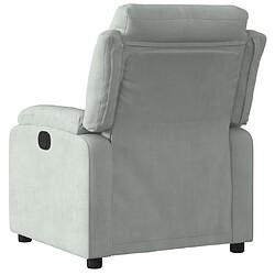 Acheter vidaXL Fauteuil inclinable électrique gris clair velours