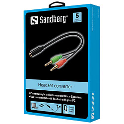 Sandberg Headset converter (Mobile) to PC câble audio