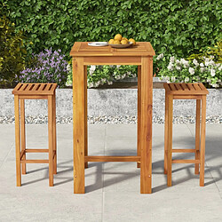 Maison Chic Table de bar et chaises d'extérieur 3 pcs,Ensemble de bar de jardin pour relax bois d'acacia solide -GKD243530