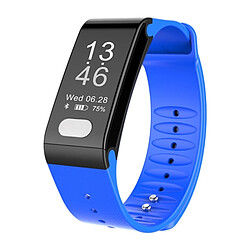 Wewoo Bracelet connecté Smartwatch Fitness Tracker 0,96 pouce OLED à à puce, Support Sports Mode / ECG / moniteur de fréquence cardiaque / pression artérielle / de sommeil bleu