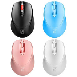 Yonis Souris Ergonomique Rose Rechargeable 1600DPI