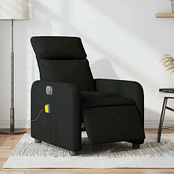 Maison Chic Fauteuil Relax pour salon, Fauteuil de massage inclinable électrique Noir Tissu -GKD21441