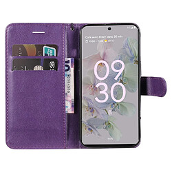 Htdmobiles Housse pour Google Pixel 6a 5G - etui coque pochette portefeuille + film ecran - MAUVE