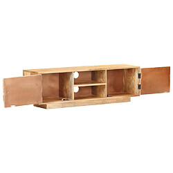 vidaXL Meuble TV 116x30x35 cm Bois de manguier solide