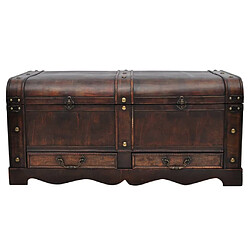 vidaXL Coffre de rangement Bois Marron 90 x 51 x 42 cm