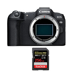 Canon EOS R8 Corps + SanDisk 256 Go Extreme Pro SDXC UHS-II U3 V90 300 Mo/s