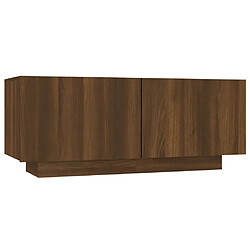 vidaXL Meuble TV Chêne marron 100x35x40 cm Bois d'ingénierie