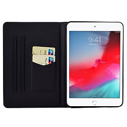 Etui en PU magnétique avec support et porte-cartes pour votre iPad Mini 1/2/3/4/mini (2019) 7.9 pouces - chat rose