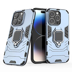 Htdmobiles Coque pour Apple iPhone 15 Pro Max - housse etui rigide anti choc + verre trempe - BLEU FONCE