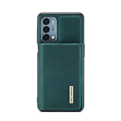 Dg.Ming Coque en TPU + PU magnétique, anti-chute, hybride avec béquille vert pour votre OnePlus Nord 200 5G