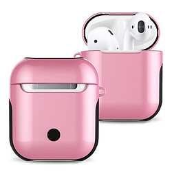 Wewoo Coque Protection Cas verni pour ecouteurs Bluetooth Sac de rangement anti-perte pour AirPods (Rose)