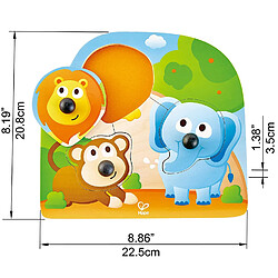 Hape Puzzle à Gros Boutons Animaux de la Jungle, E1310, Vert