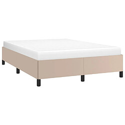 Avis Maison Chic Lit adulte - Lit simple Cadre de lit,Structure du lit Contemporain Cappuccino 140x190 cm Similicuir -MN87030