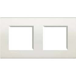 Ledkia Platine Carée 2x2 Modules BTicino Living Light LNA4802M2BI Blanc