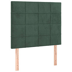 Maison Chic Lot de 2 Têtes de lit design pour chambre - Décoration de lit Vert foncé 100x5x78/88 cm Velours -MN92333