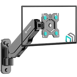 ONKRON Support Ecran PC Mural pour 13" - 34" Moniteur & Petite TV, Support Mural TV Poids de 8 kg - Bras Ecran PC Mural VESA 75x75 & 100x100/Porte TV Mural Inclinable Pivotant Orientable G120-B Noir