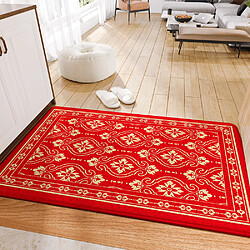 LUUCOZK Tapis de porte d'entrée antidérapants pour entrée intérieure - Rouge 1-60x90cm