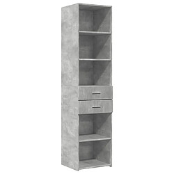 vidaXL Buffet haut gris béton 45x42,5x185 cm bois d'ingénierie