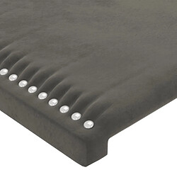 Acheter vidaXL Tête de lit à LED Gris foncé 203x16x78/88 cm Velours