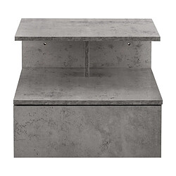 Helloshop26 Table de chevet armoire murale avec tiroir rangement 40cm gris 03_0000826