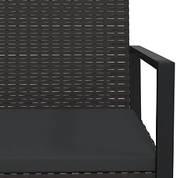 Acheter Helloshop26 Banc de jardin meuble de patio d'extérieur terrasse avec coussins noir 106 cm résine tressée 02_0011636