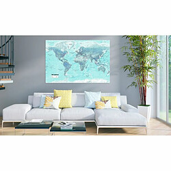 Paris Prix Tableau Imprimé World Map : Sky Blue World 60 x 90 cm