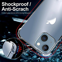 Coque Silicone Transparente Angles Renforces + Verre Trempe et Protection Camera Arriere Pour iPhone 15 Little Boutik®