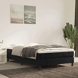 Maison Chic Lit Adulte - Lit simple Lit à sommier tapissier avec matelas moelleux - Meuble de Chambre - Noir 120x200 cm Velours -MN56543