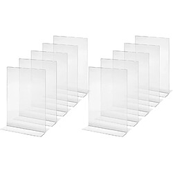 SIGEL TA220 Lot de 10 Présentoirs verticals de table, 30 x 21 x 8,5 cm, acrylique transparent