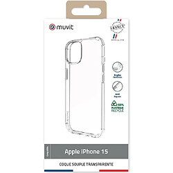 Avis Coque Muvit For France pour iPhone 15 Transparent