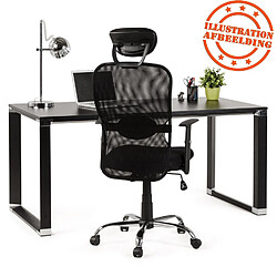 Alterego Fauteuil de bureau 'SOYOUZ' en tissu noir